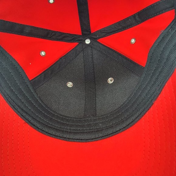 OSU Ohio State Buckeyes Hat NIKE Fitted Baseball Cap Size M / L Red Just Do It - Picture 5 of 7